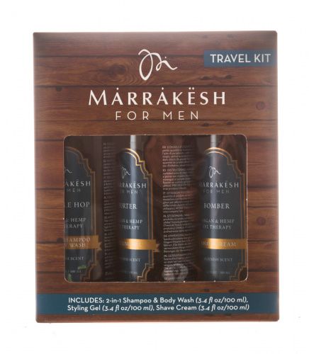 Купить Marrakesh for Men Travel Kit - Набор для мужчин (шампунь 100 мл, крем для бритья 100 мл, гель для укладки 100 мл), Marrakesh (США)