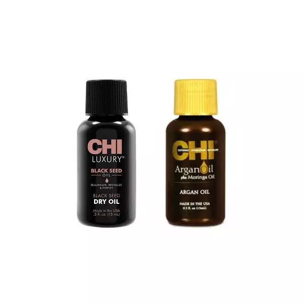 Купить Набор масел для восстановления волос: масло сухое 15 мл + масло аргановое 15 мл, CHI (США)