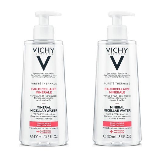 Купить Vichy Purete Thermal - Мицеллярная вода с минералами для чувствительной кожи 2*400 мл, Vichy (Франция)