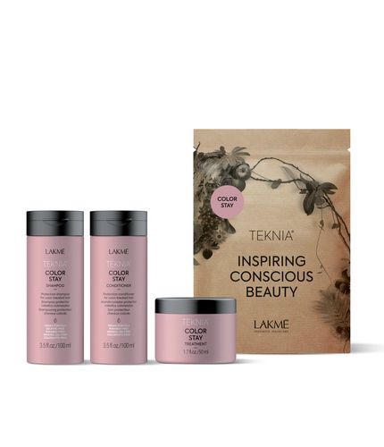 Купить Lakme Teknia Color Stay - Дорожный набор для защиты цвета окрашенных волос (шампунь 100мл, кондиционер 100 мл, маска 50 мл), Lakme (Испания)