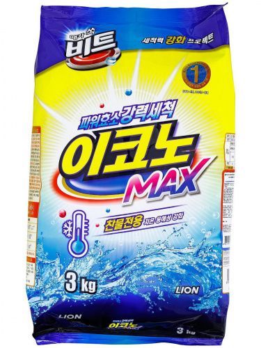 Купить CJ Lion Beat Econo Max - Концентрированный стиральный порошок для ручной и автоматической стирки в холодной воде (для всех видов тканей) 3000 г, CJ Lion (Корея)
