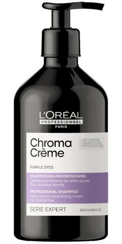 Купить L'Oreal Professionnel Serie Expert Chroma Creme - Шампунь-крем с фиолетовым пигментом для нейтрализации желтизны очень светлых волос 500 мл, L'Oreal Professionnel (Франция)