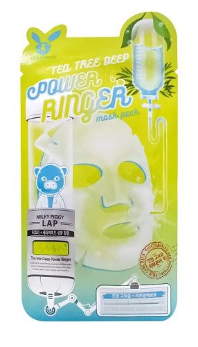 Купить Elizavecca Power Ringe - Успокаивающая тканевая маска с чайным деревом 23 мл, Elizavecca (Корея)