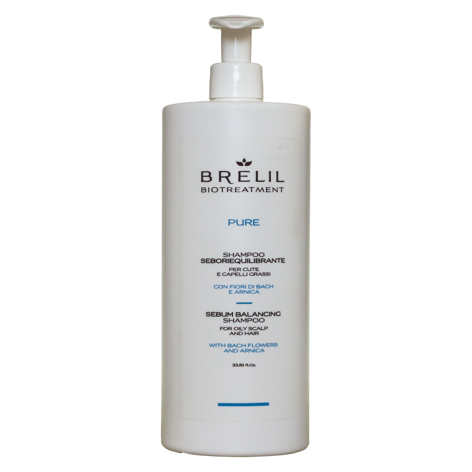 Купить Brelil Bio Traitement Pure Sebum Balancing Shampoo - Шампунь для жирных волос 1000 мл, Brelil Professional (Италия)
