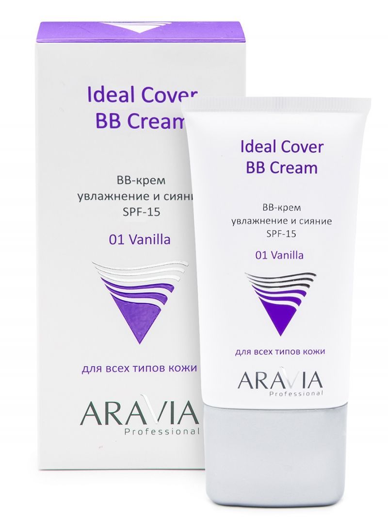 Купить Aravia Professional Ideal Cover BB-Cream Vanilla 01 - BB-крем увлажняющий SPF-15 50 мл, Aravia Professional (Россия)