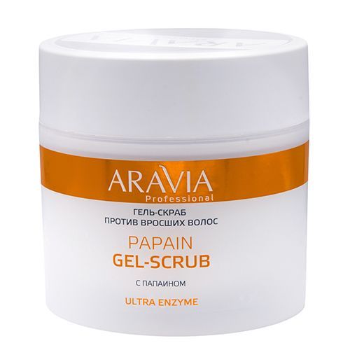 Купить Aravia Professional Papain Gel-Scrub - Гель-скраб против вросших волос 300 мл, Aravia Professional (Россия)