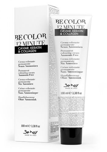 Купить Be Hair 12 Minute - Крем-краска без аммиака с экстрактом икры, коллагеном и кератином 8.0 Светлый блондин натуральный 100 мл, Be Hair (Италия)