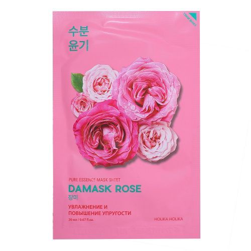 Купить Holika Holika Pure Essence Mask Sheet Damask Rose - Увлажняющая тканевая маска, дамасская роза 20 мл, Holika Holika (Корея)