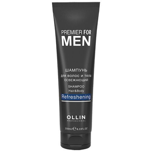 Купить Ollin Professional Premier For Men Shampoo Hair&Body Refreshening - Шампунь для волос и тела освежающий 250 мл, Ollin Professional (Россия)