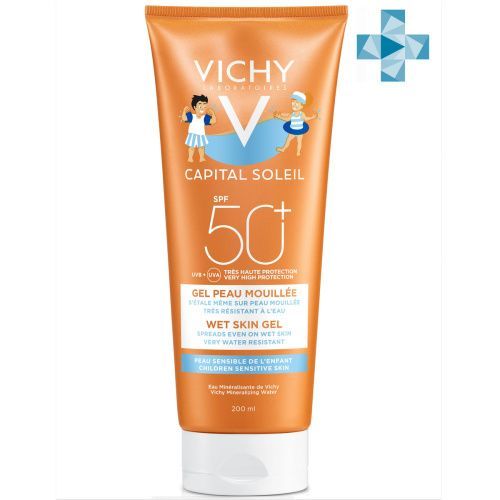 Купить Vichy Capital Ideal Soleil - Солнцезащитная эмульсия для детей с технологией нанесения на влажную кожу SPF 50+ 200 мл, Vichy (Франция)
