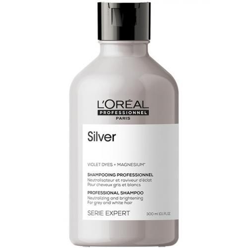 Купить L'Oreal Professionnel Serie Expert Silver - Шампунь для нейтрализации желтизны осветленных и седых волос 300 мл, L'Oreal Professionnel (Франция)