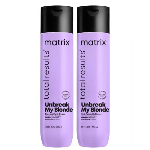 Купить Matrix Total Results Unbreak My Blonde - Шампунь укрепляющий для осветленных волос с лимонной кислотой 2*300 мл, Matrix (США)