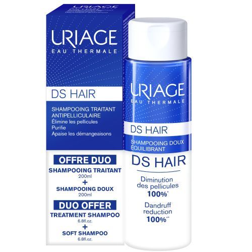 Купить Uriage DS Hair - Набор (Шампунь против перхоти DS 200 мл, Шампунь мягкий балансирующий DS 200 мл), Uriage (Франция)