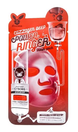 Купить Elizavecca Power Ringer - Укрепляющая тканевая маска с коллагеном 23 мл, Elizavecca (Корея)