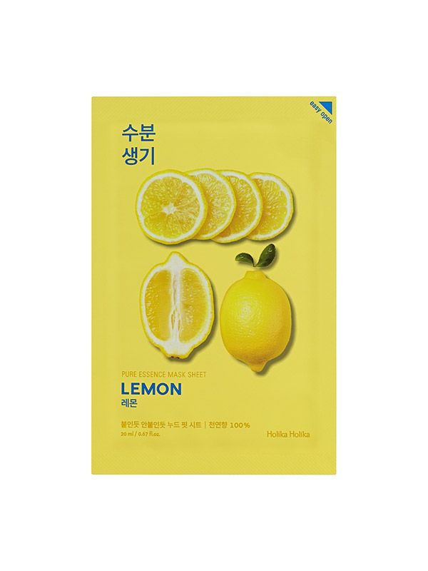 Купить Holika Holika Pure Essence Mask Sheet Lemon - Тонизирующая тканевая маска, лимон 20 гр, Holika Holika (Корея)