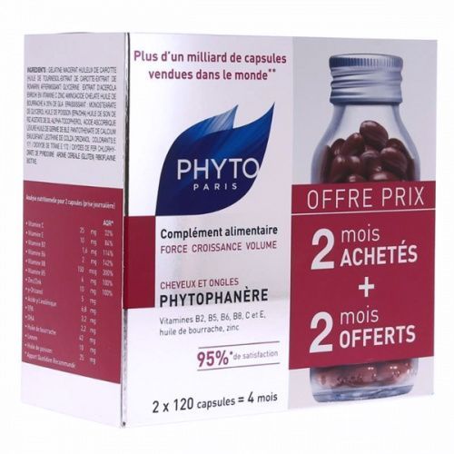 Купить Phytosolba - Пищевая добавка для укрепления волос и ногтей 2*120 капсул, Phytosolba (Франция)