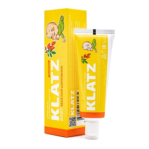 Купить Klatz Baby - Зубная паста для детей веселый шиповник без фтора 48 мл, Klatz (Россия)