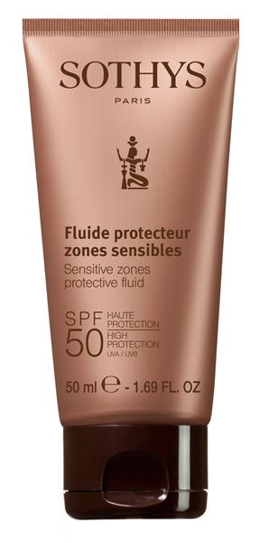 Купить Sothys Sensitive Zones Protective Fluid SPF50 High Protection UVA/UVB - Флюид с SPF50 для лица и чувствительных зон тела 50 мл, Sothys (Франция)