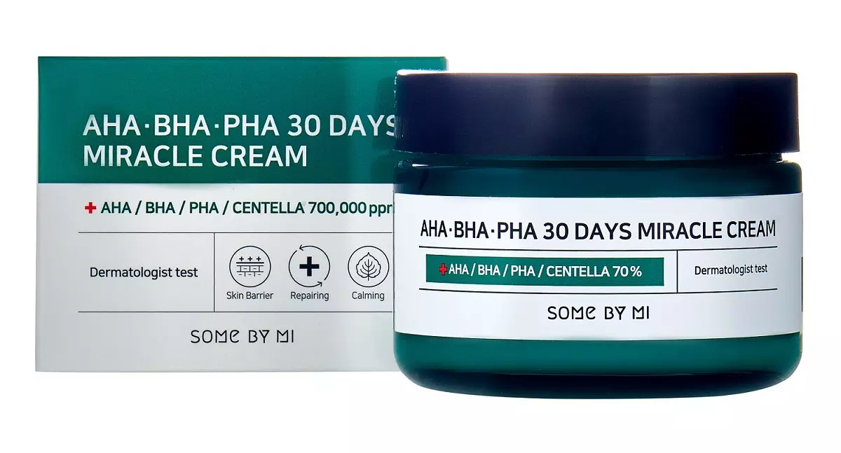 Купить Антивоспалительный крем с AHA, BHA и PHA-кислотами и центеллой азиатской, 50 мл, Some By Mi (Корея)