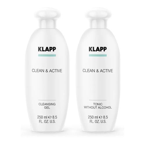 Купить Klapp Clean & Active - Набор Бережное очищение (Гель 250 мл, Тоник 250 мл), Klapp (Германия)