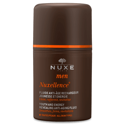 Купить Men Nuxe Men Nuxellence Youth and Energy Revealing Anti-Aging Fluid - Укрепляющая антивозрастная эмульсия для мужчин 50 мл, Nuxe (Франция)