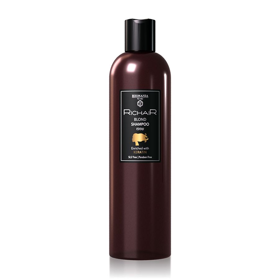 Купить Egomania Professional Richair Blond Shampoo Keratin - Шампунь для осветлённых и обесцвеченных волос c Кератином 400 мл, Egomania Professional (Израиль)