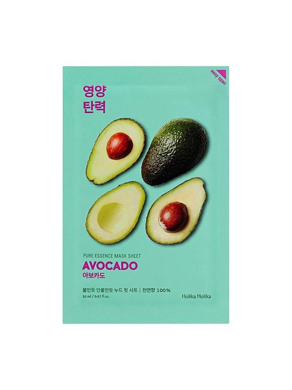 Купить Holika Holika Pure Essence Mask Sheet Avocado - Смягчающая тканевая маска, авокадо 20 мл, Holika Holika (Корея)