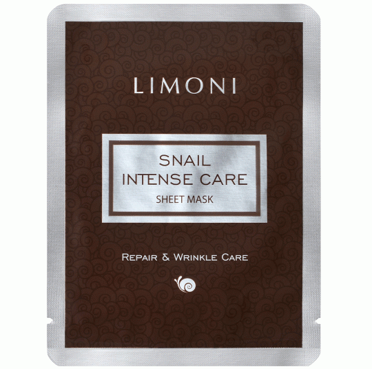 Limoni Snail Intense Care Sheet Mask - Интенсивная маска для лица с экстрактом секреции улитки 18 гр