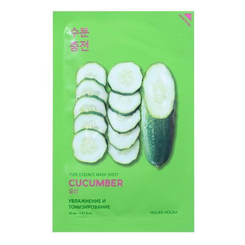Купить Holika Holika Pure Essence Mask Sheet Cucumber - Успокаивающая тканевая маска, огурец 20 мл, Holika Holika (Корея)