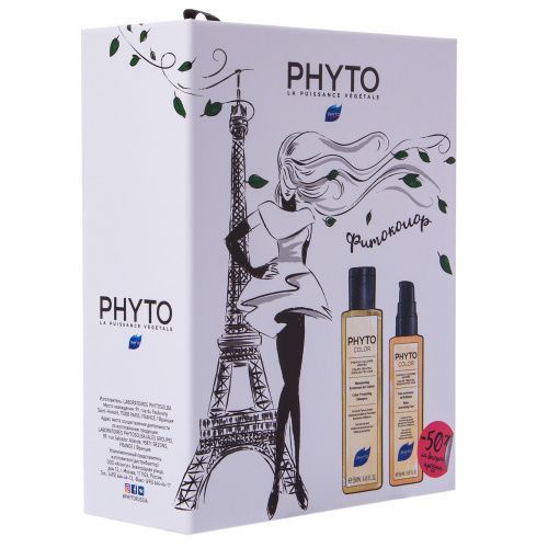 Купить Phytosolba Phytocolor - Набор (Шампунь-защита цвета для окрашенных и мелированных волос 250 мл, Уход для восстановления сияния для окрашенных и мелированных волос 150 мл), Phytosolba (Франция)