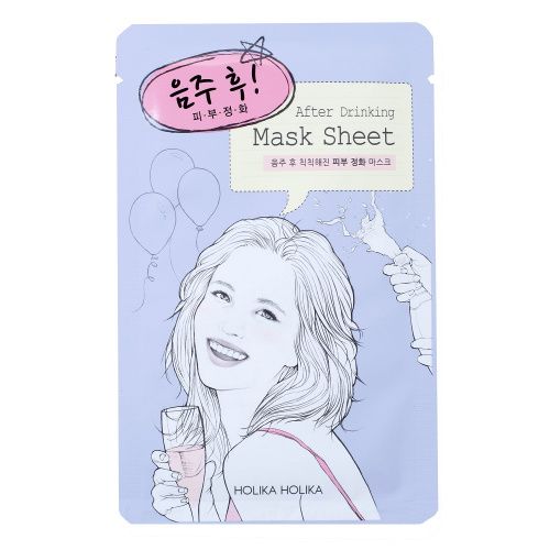Купить Holika Holika After Mask Sheet-After Drinking - Маска тканевая для лица, После вечеринки 16 мл, Holika Holika (Корея)