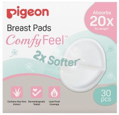 Pigeon Comfy Feel Breast Pads - Вкладыши для бюстгалтера с алоэ 30 шт Pigeon (Япония) купить по цене 563 руб.