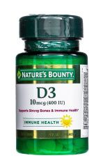 Nature's Bounty - Витамин D3 400 МЕ 100 таблеток Nature's Bounty (США) купить по цене 687 руб.