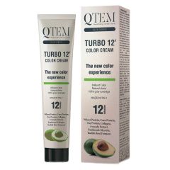 Перманентный краситель Turbo 12 Color Cream с восстанавливающими активами 921 100 мл Qtem (Испания) купить по цене 865 руб.