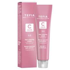 Tefia Color Creats - Крем-краска для волос с маслом монои фуксия 60 мл Tefia (Италия) купить по цене 387 руб.