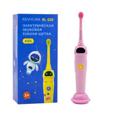 Детская электрическая звуковая зубная щетка RL 020 3+, розовая, 1 шт Revyline (Китай) купить по цене 2 990 руб.