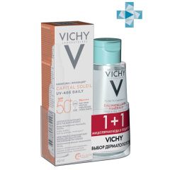Vichy Capital Ideal Soleil - Набор (солнцезащитный флюид UV-Age Daily SPF50+ 40 мл, мицеллярная вода 100 мл) Vichy (Франция) купить по цене 2 220 руб.