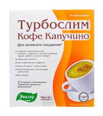 Напиток "Кофе капучино", 10 саше ТУРБОСЛИМ (Россия) купить по цене 642 руб.