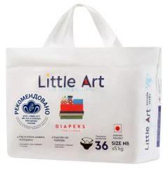 Детские подгузники для новорожденных размер NB до 5 кг, 36 шт Little Art (Китай) купить по цене 591 руб.