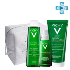 Набор для проблемной кожи (очищающий гель 200 мл + корректирующий крем-уход 50 мл + очищающий лосьон 200 мл) Vichy (Франция) купить по цене 4 327 руб.