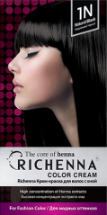 Richenna Color Cream Natural Black - Крем-краска для волос с хной № 1N Richenna (Корея) купить по цене 1 280 руб.
