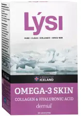 Омега-3 Скин с коллагеном и гиалуроновой кислотой, 32 капсулы Lysi (Исландия) купить по цене 2 982 руб.