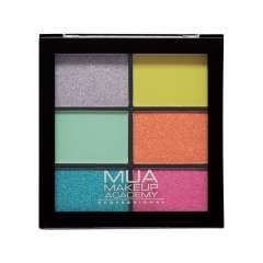 Mua Make Up Academy 6 Shade Eyeshadow Palette - Палетка теней для век 6 оттенков Bright Lustre 7,8 гр MUA Make Up Academy (Великобритания) купить по цене 620 руб.