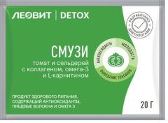 Леовит Detox - Смузи Томат и сельдерей с коллагеном 20 гр Леовит (Россия) купить по цене 121 руб.