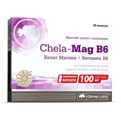 Биологически активная добавка Chela-Mag B6, 690 мг, №30 Olimp Labs (Польша) купить по цене 778 руб.