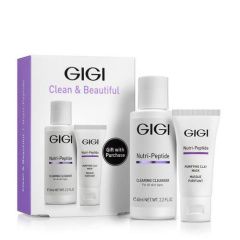GiGi Nutri-Peptide Clean & Beautiful - Подарочный набор (гель умывание 60 мл, маска очищающая 15 мл) GIGI (Израиль) купить по цене 3 771 руб.