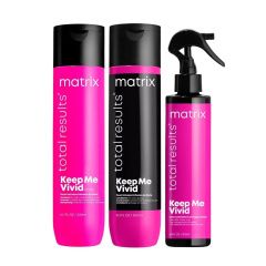 Matrix Total Results Keep Me Vivid - Набор для сохранения яркого цвета волос (Шампунь 300 мл, Кондиционер 300 мл, Спрей 200 мл) Matrix (США) купить по цене 3 149 руб.