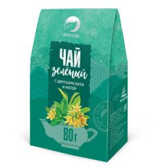 Алтэя Травяные чаи - Чай зеленый с липой и мятой 80 г Алтэя (Россия) купить по цене 204 руб.
