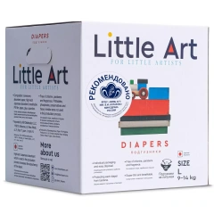 Детские подгузники в индивидуальной упаковке размер L 9-14 кг, 36 шт Little Art (Китай) купить по цене 1 591 руб.