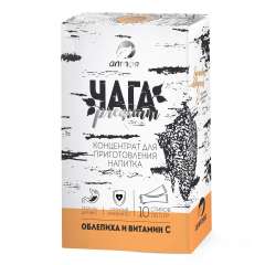 Алтэя Травяные чаи - Концентрат для приготовления напитка "Чага с облепихой и витамином С" 10 стиков х 5 г Алтэя (Россия) купить по цене 412 руб.